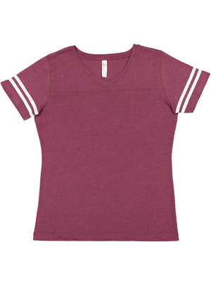 Women's 2X-Large Vintage Burgundy/Blended White LAT Apparel 3537 
