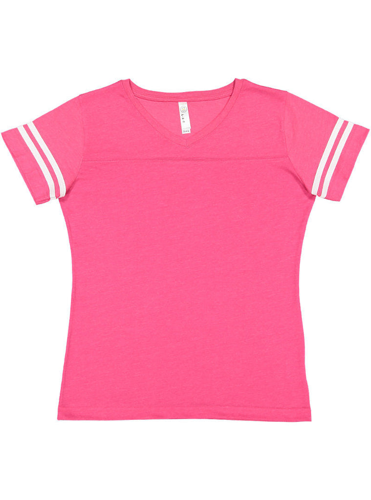 Women's 2X-Large Vintage Hot Pink/Blended White LAT Apparel 3537 