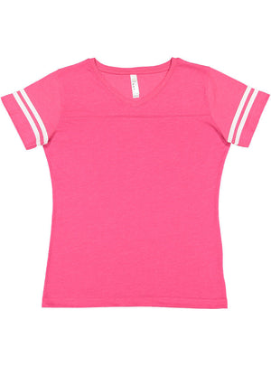 Women's 2X-Large Vintage Hot Pink/Blended White LAT Apparel 3537 