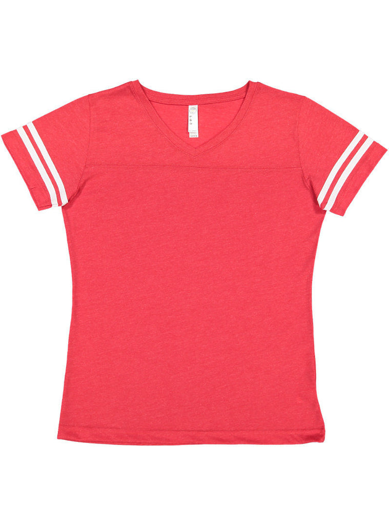 Women's 2X-Large Vintage Red/Blended White LAT Apparel 3537 