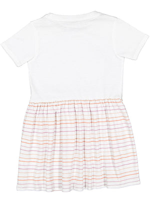 Toddler 5T/6T White/Lilac Stripe Rabbit Skins 5333 