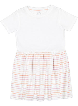 Toddler 5T/6T White/Lilac Stripe Rabbit Skins 5333 
