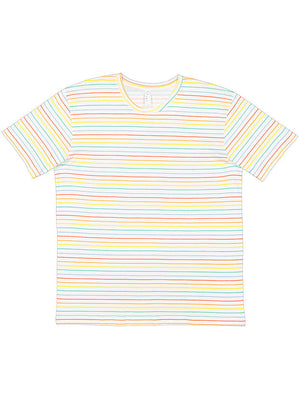 4X-Large Rainbow Stripe LAT Apparel 6901 