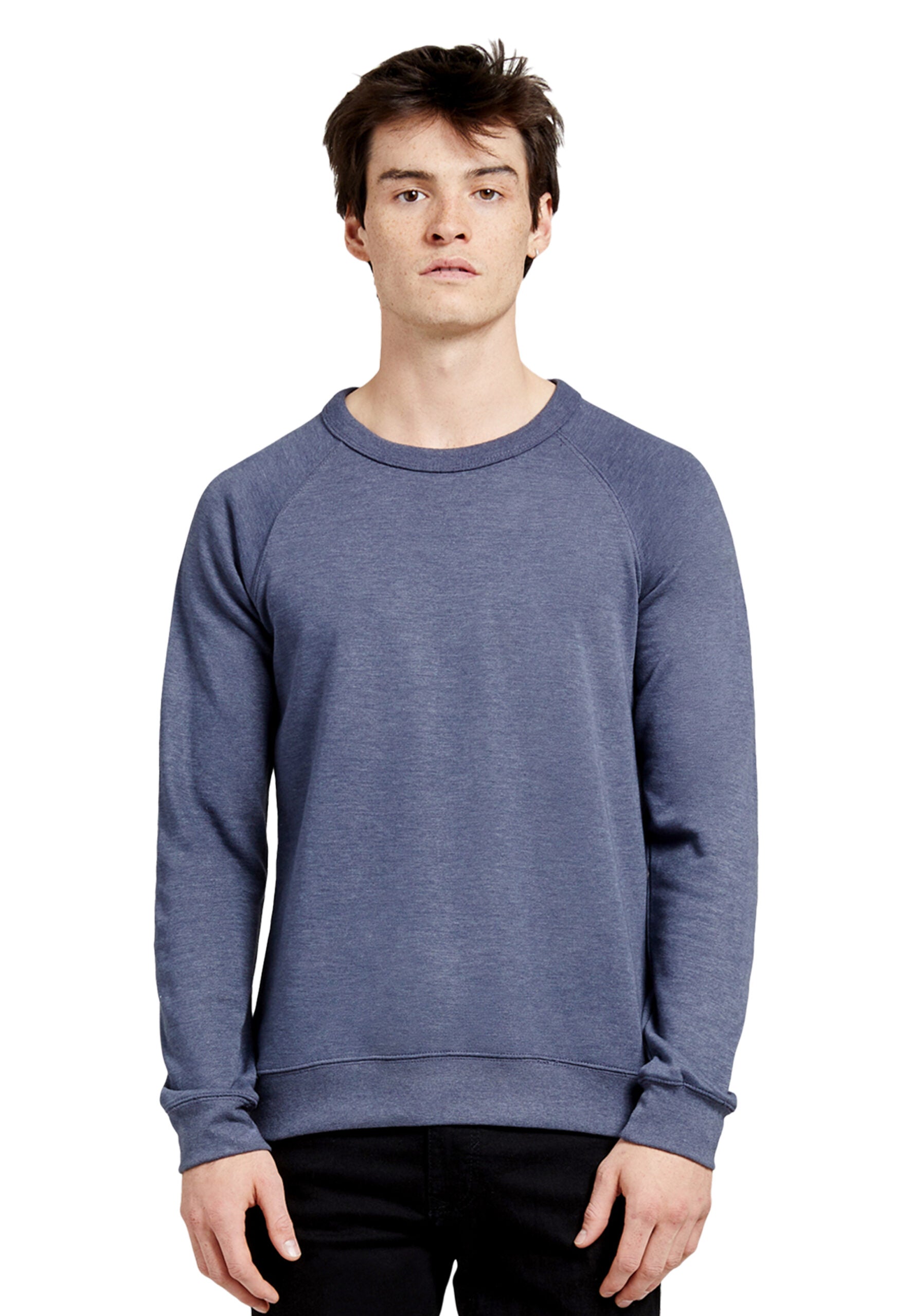 Lane Seven French Terry Raglan Crewneck (Denim Heather