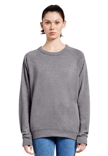 Lane Seven French Terry Raglan Crewneck (Graphite Heather
