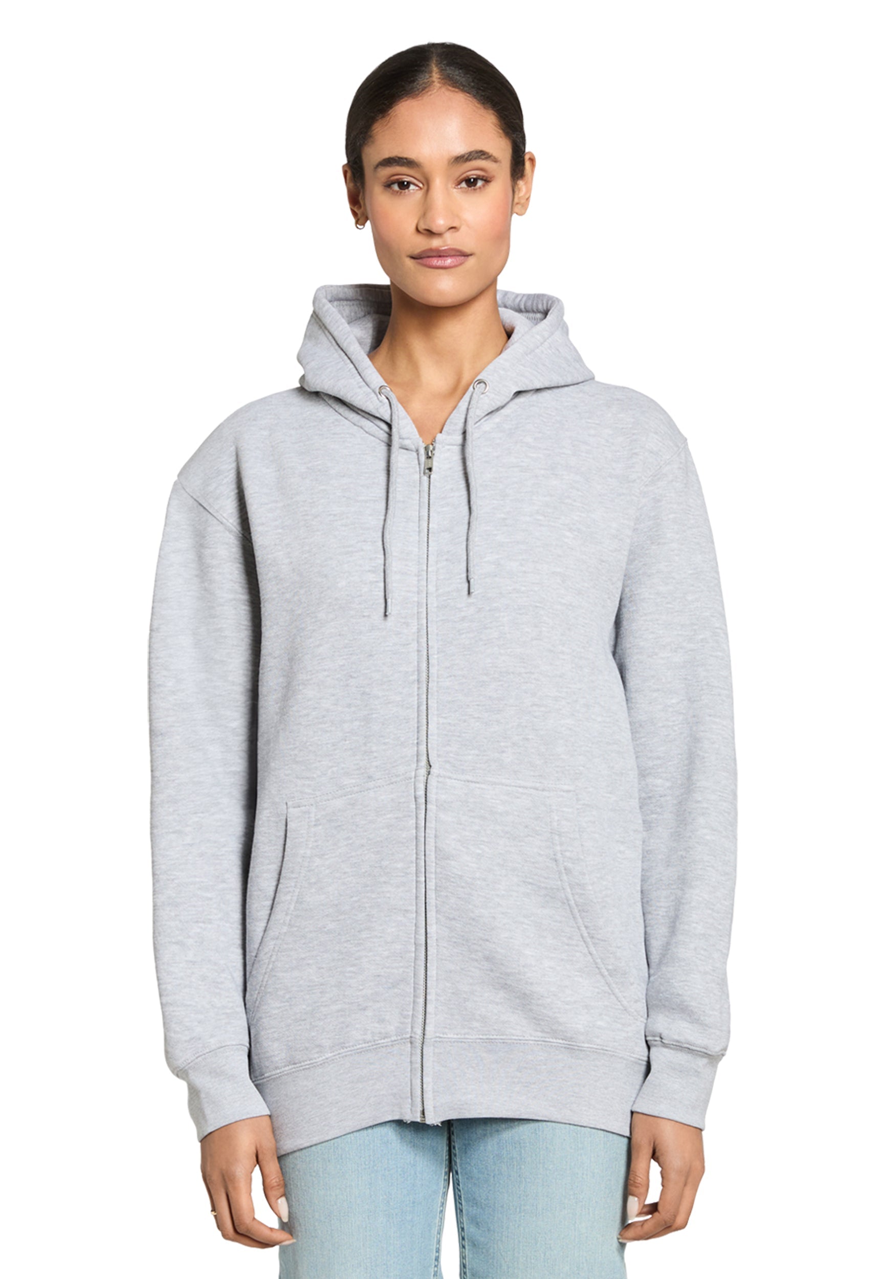 Lane Seven LS14003 Premium Full Zip Hoodie (Heather Grey