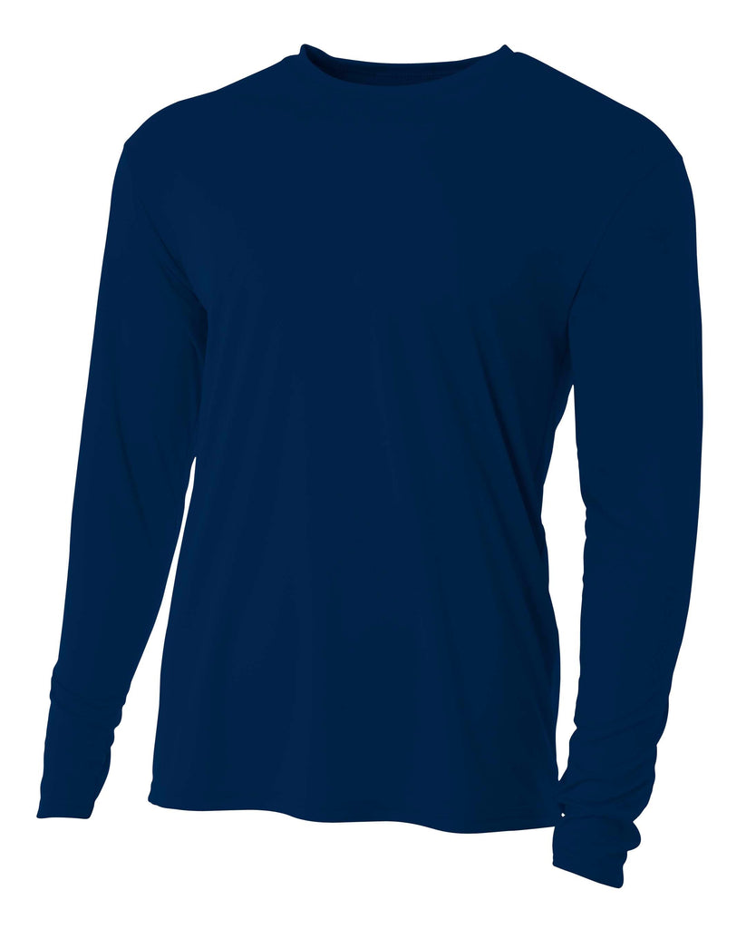 A4 N3165 Adult Cooling Performance Crew Long Sleeve (Navy