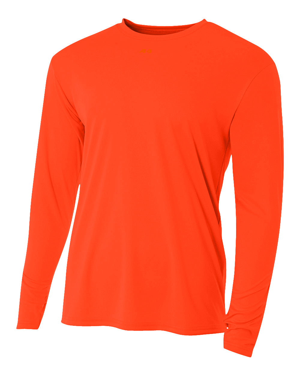 A4 Adult Cooling Performance Crew Long Sleeve (Safety Orange