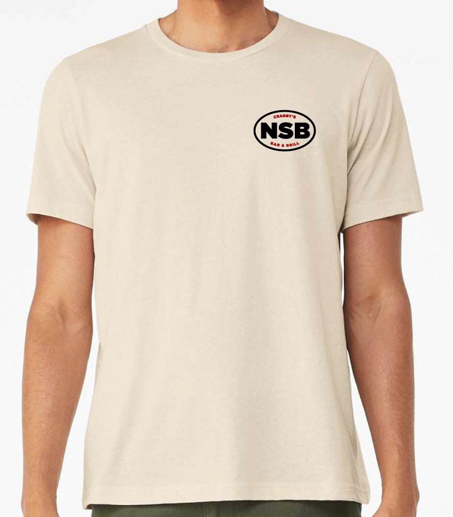 3X-Large Oatmeal Heather Beachside HG Crabby's Bar and Grill NSB LOGO  