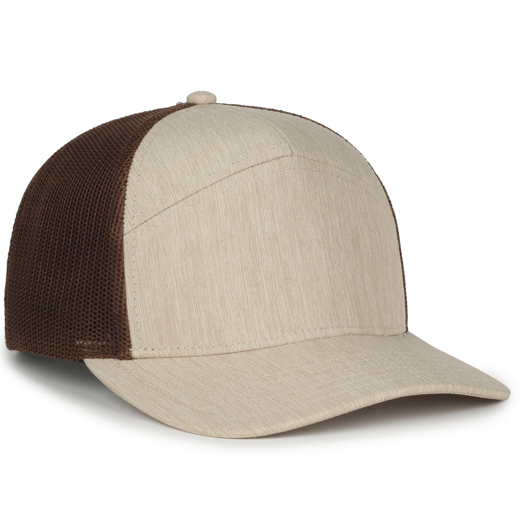 One Size Heathered Stone/Brown Outdoor Cap OC106 