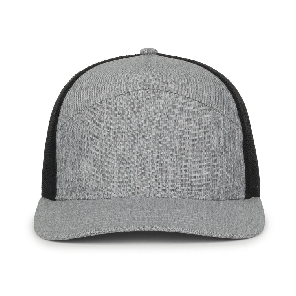 One Size LN Heathered Grey/Black Outdoor Cap OC106 
