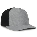 One Size LN Heathered Grey/Black Outdoor Cap OC106