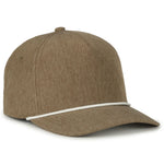 One Size Heathered Brown/White Outdoor Cap OC550PF