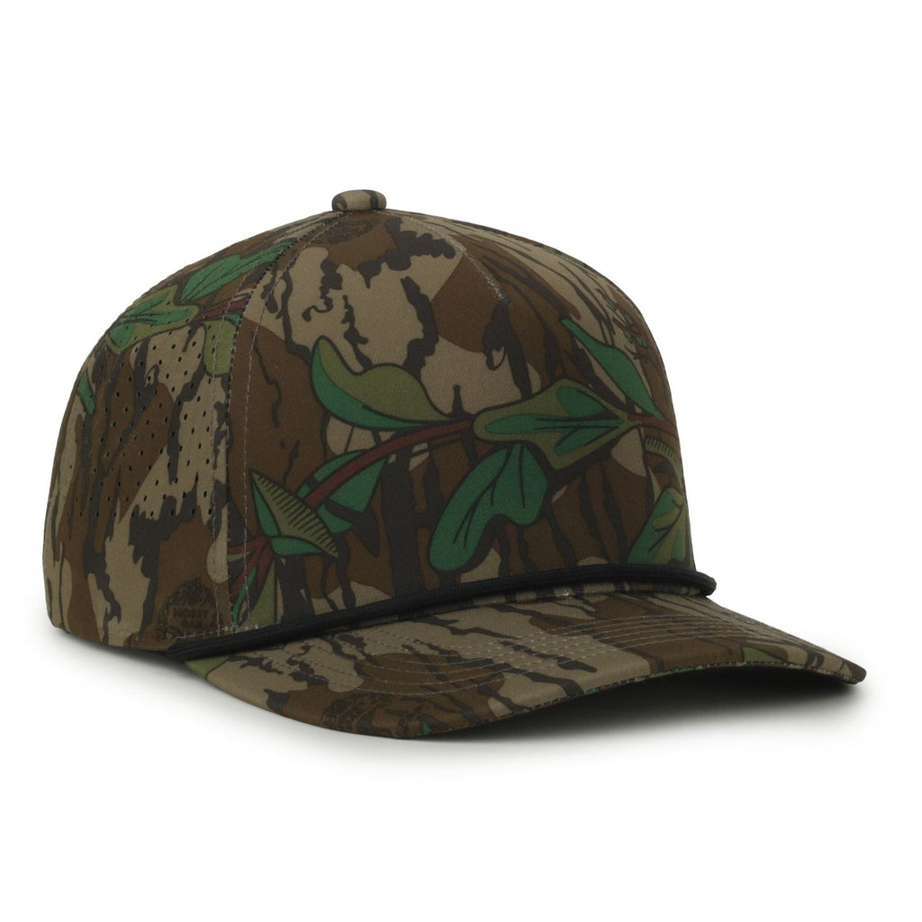 One Size Mossy Oak® Greenleaf®/Black Outdoor Cap OC551CAMO 