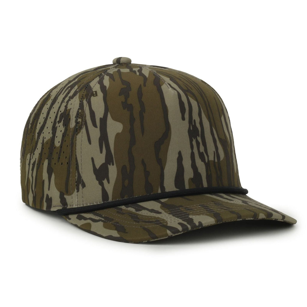 One Size Mossy Oak® Original Bottomland®/Black Outdoor Cap OC551CAMO 