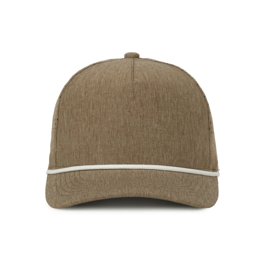 One Size Heathered Brown/White Outdoor Cap OC551PF 