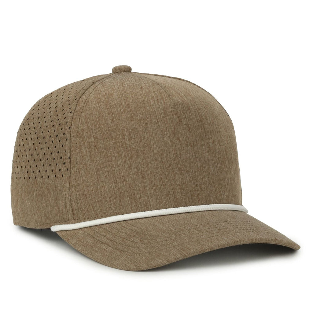 One Size Heathered Brown/White Outdoor Cap OC551PF 