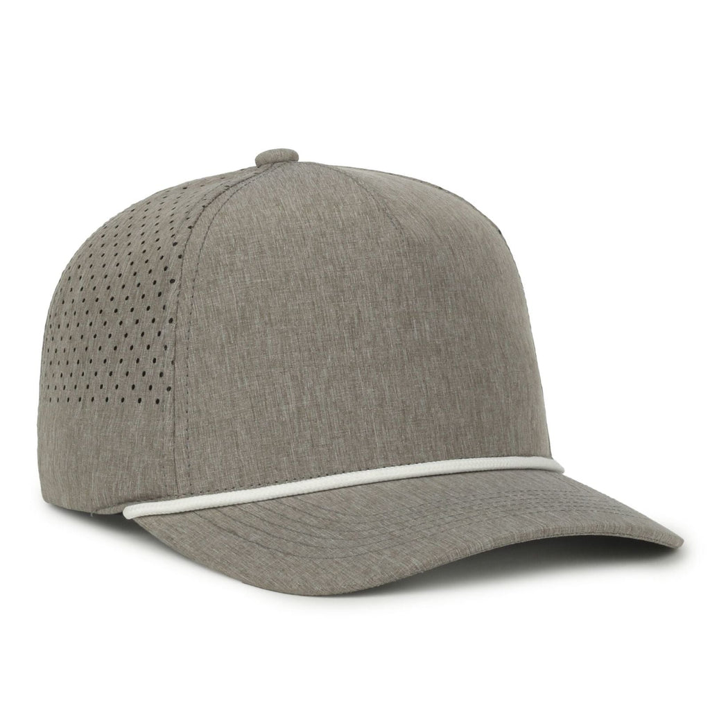 One Size Heathered Smoke/White Outdoor Cap OC551PF 