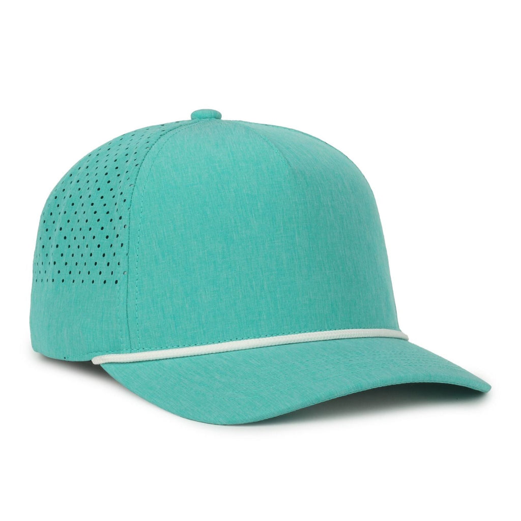 One Size Heathered Teal/White Outdoor Cap OC551PF 