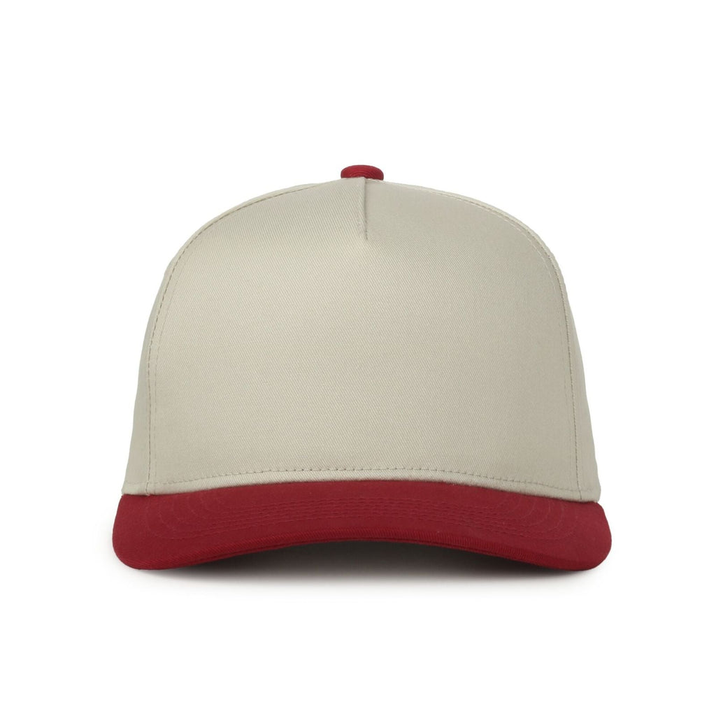 One Size Ivory/Cardinal Outdoor Cap OC560 