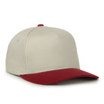 One Size Ivory/Cardinal Outdoor Cap OC560