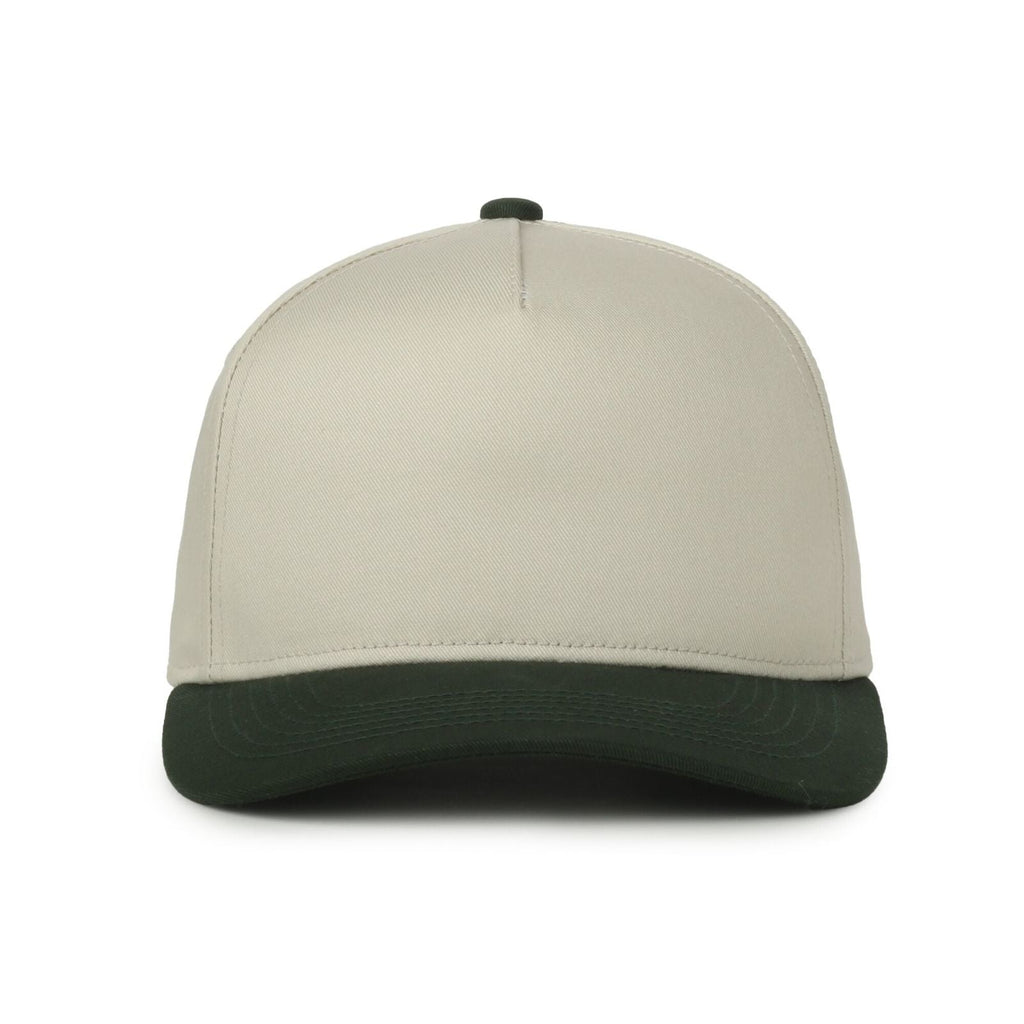 One Size Ivory/Dark Green Outdoor Cap OC560 