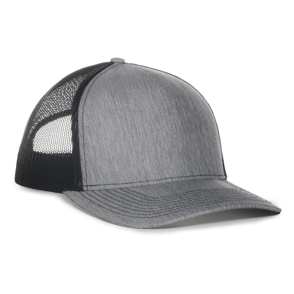 One Size LN Heathered Grey/Black Outdoor Cap OC571 