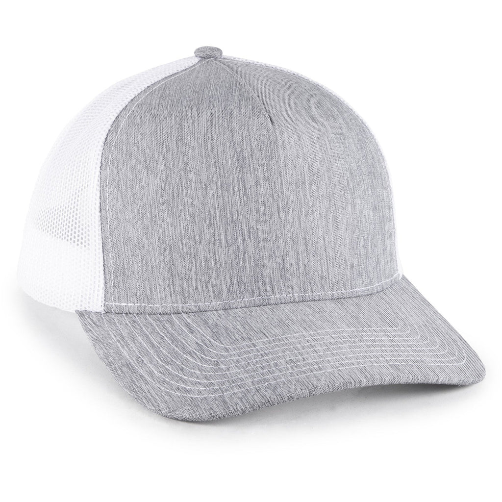 One Size LN Heathered Grey/White Outdoor Cap OC571 