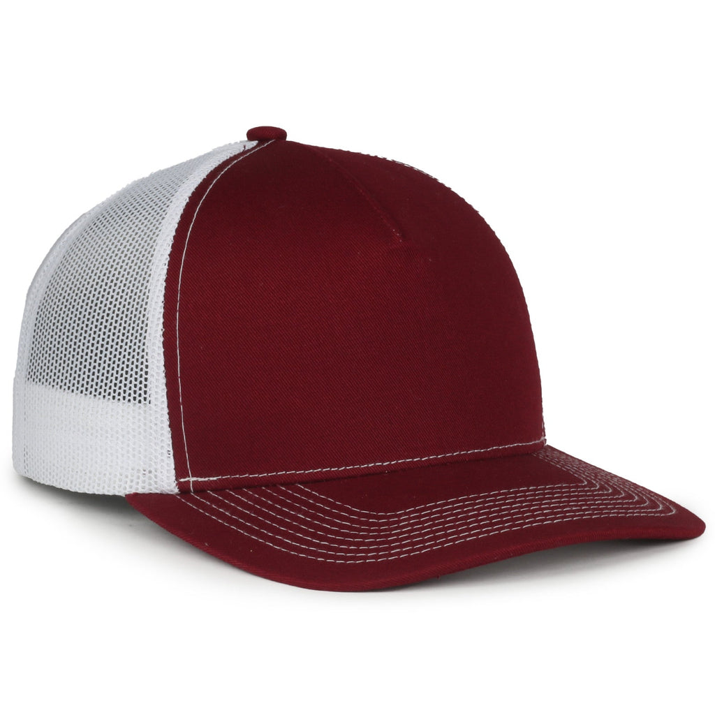 One Size Maroon/White Outdoor Cap OC571 