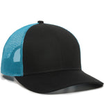 One Size Black/Neon Blue Outdoor Cap OC770 