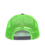 One Size Charcoal/Neon Green Outdoor Cap OC770 