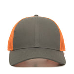 One Size Charcoal/Neon Orange Outdoor Cap OC770