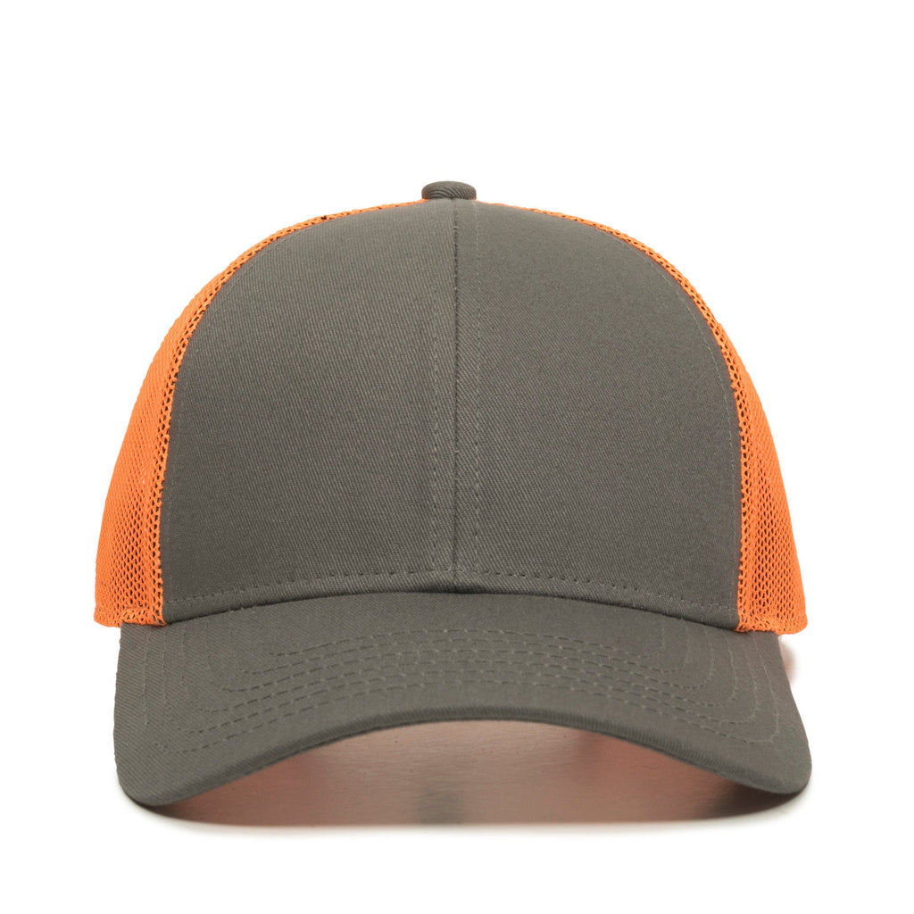 One Size Charcoal/Neon Orange Outdoor Cap OC770 