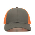 One Size Charcoal/Neon Orange Outdoor Cap OC770 