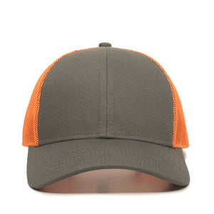 One Size Charcoal/Neon Orange Outdoor Cap OC770 