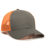One Size Charcoal/Neon Orange Outdoor Cap OC770 