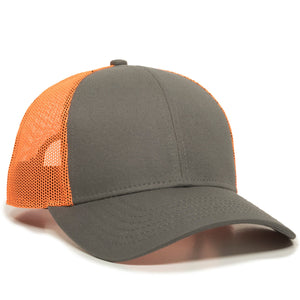 One Size Charcoal/Neon Orange Outdoor Cap OC770 