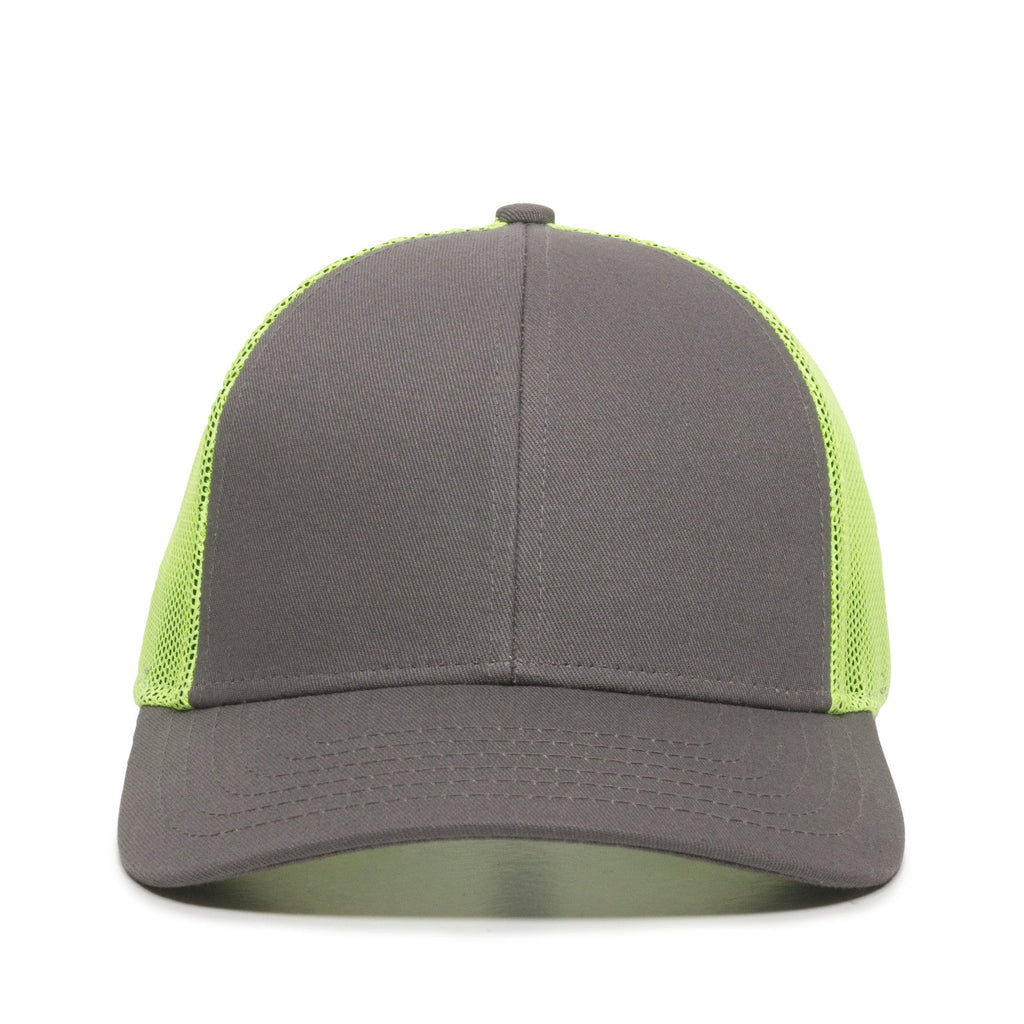 One Size Charcoal/Neon Yellow Outdoor Cap OC770 