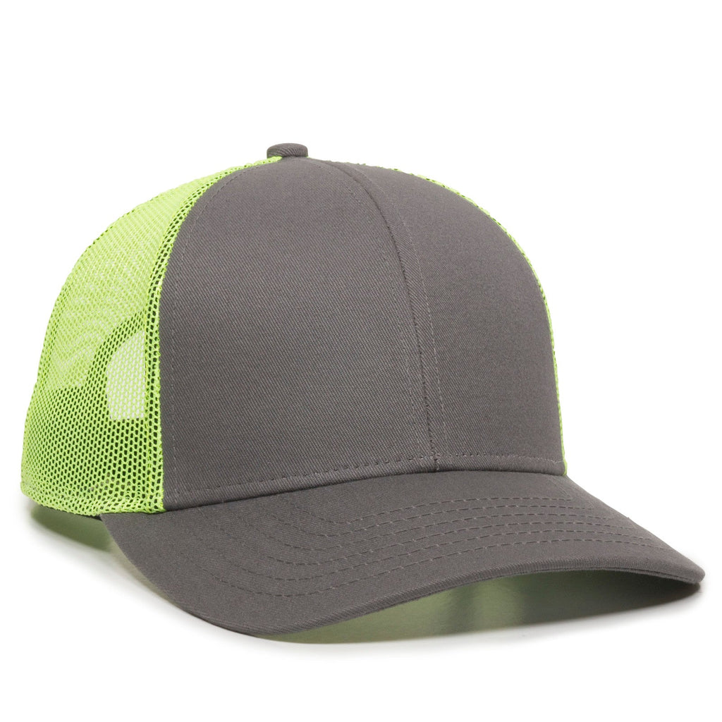 One Size Charcoal/Neon Yellow Outdoor Cap OC770 