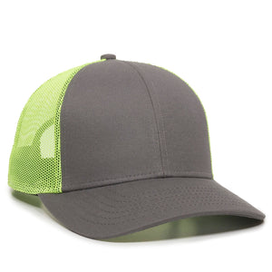 One Size Charcoal/Neon Yellow Outdoor Cap OC770 