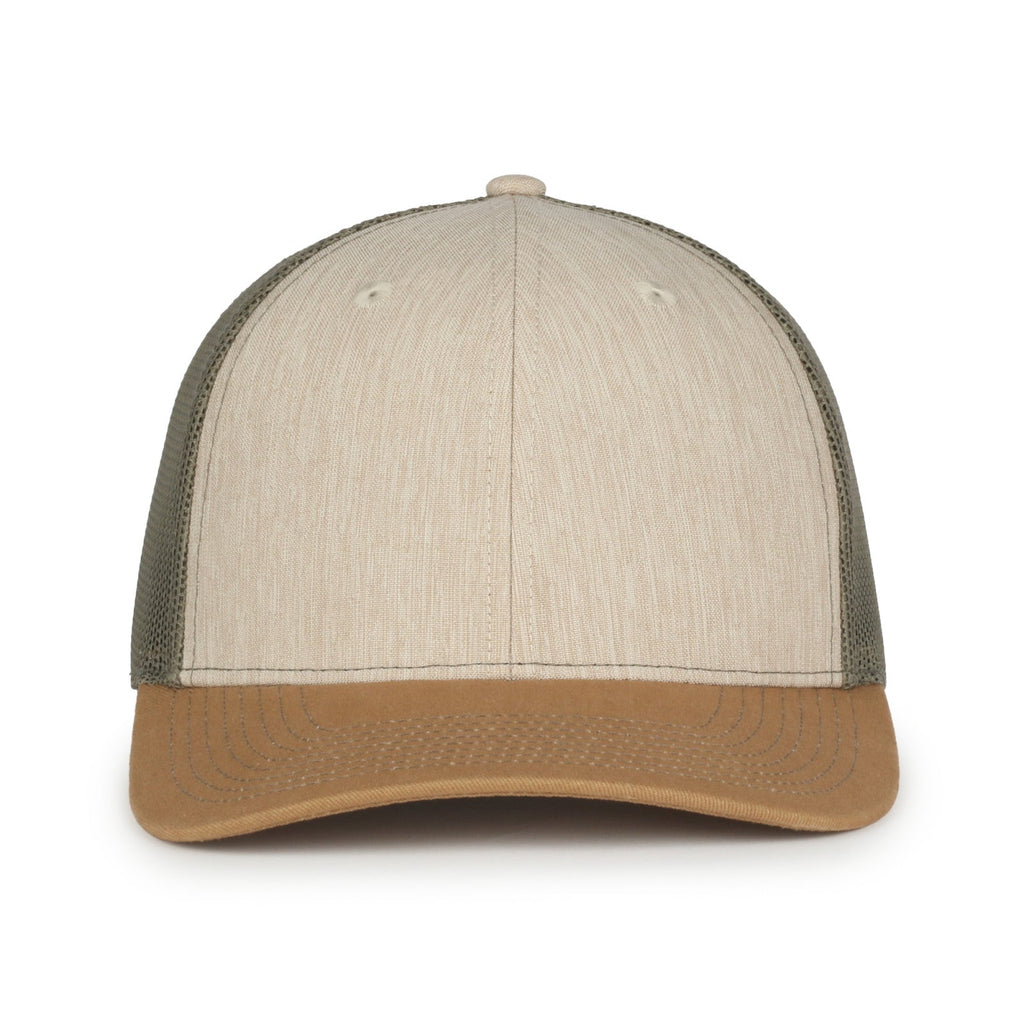 One Size Heathered Stone/Olive/Old Gold Outdoor Cap OC770 