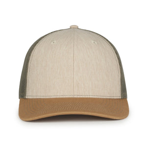 One Size Heathered Stone/Olive/Old Gold Outdoor Cap OC770 