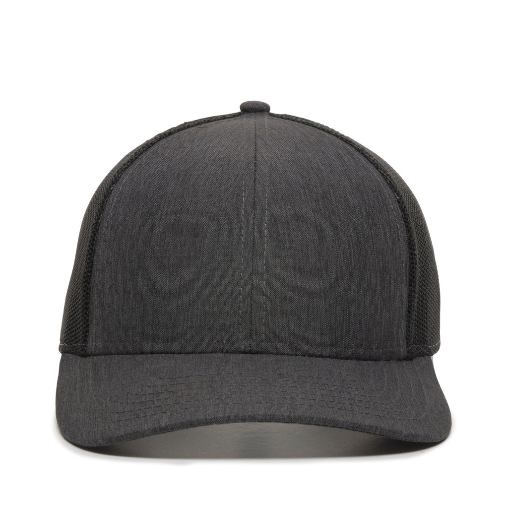 One Size LN Heathered Charcoal/Black Outdoor Cap OC770 