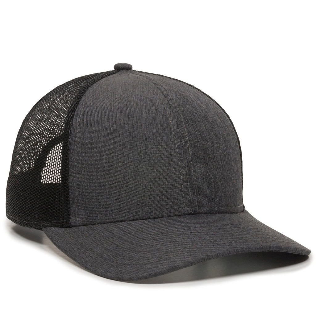 One Size LN Heathered Charcoal/Black Outdoor Cap OC770 