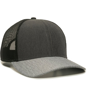 One Size LN Heathered Charcoal/Black/LN Heathered Grey Outdoor Cap OC770 