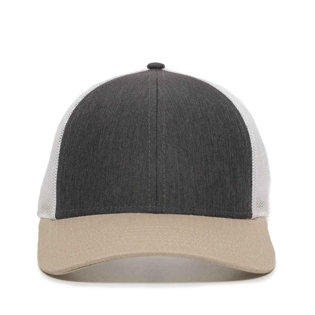 One Size LN Heathered Charcoal/White/Khaki Outdoor Cap OC770 