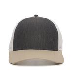 One Size LN Heathered Charcoal/White/Khaki Outdoor Cap OC770 