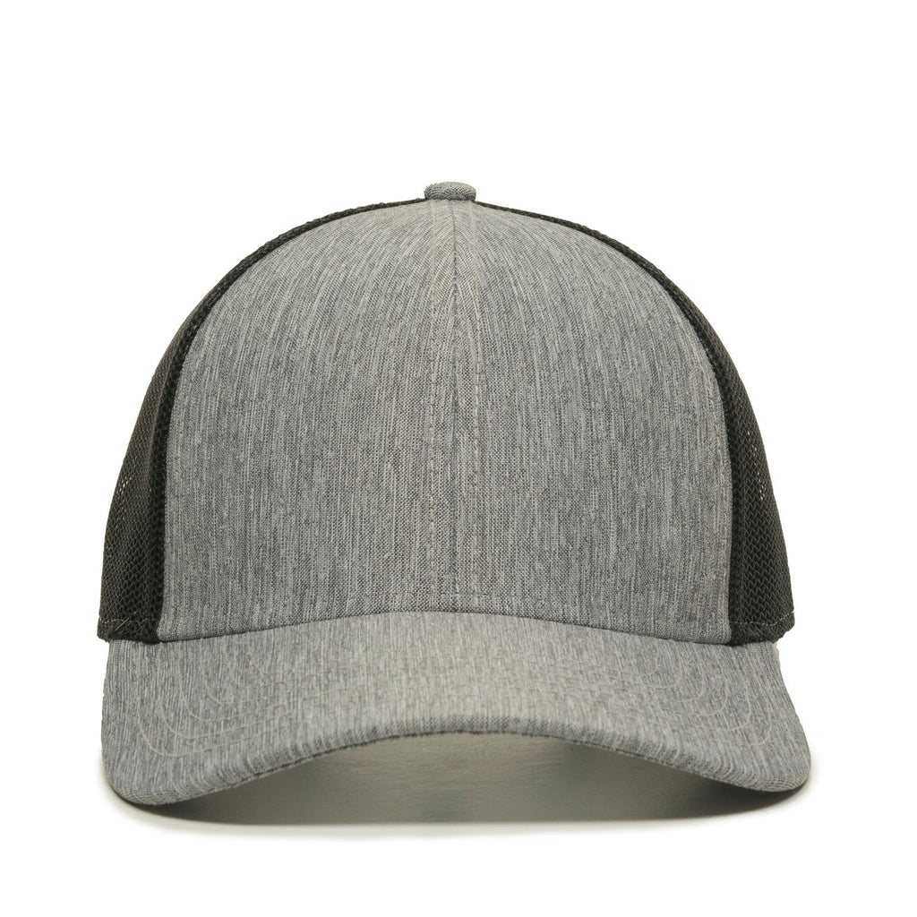 One Size LN Heathered Grey/Black Outdoor Cap OC770 