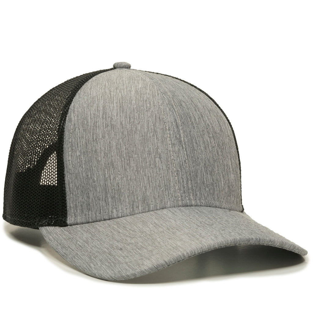One Size LN Heathered Grey/Black Outdoor Cap OC770 