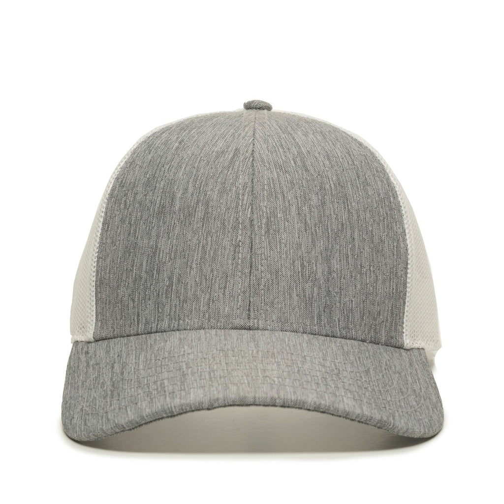 One Size LN Heathered Grey/White Outdoor Cap OC770 
